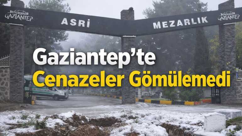 Gaziantep’te Yoğun Kar, Cenaze Definlerini Erteledi