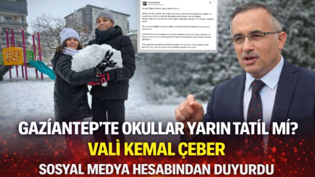 Gaziantep’te Kar Yağışı ve Okul Tatil Tartışması