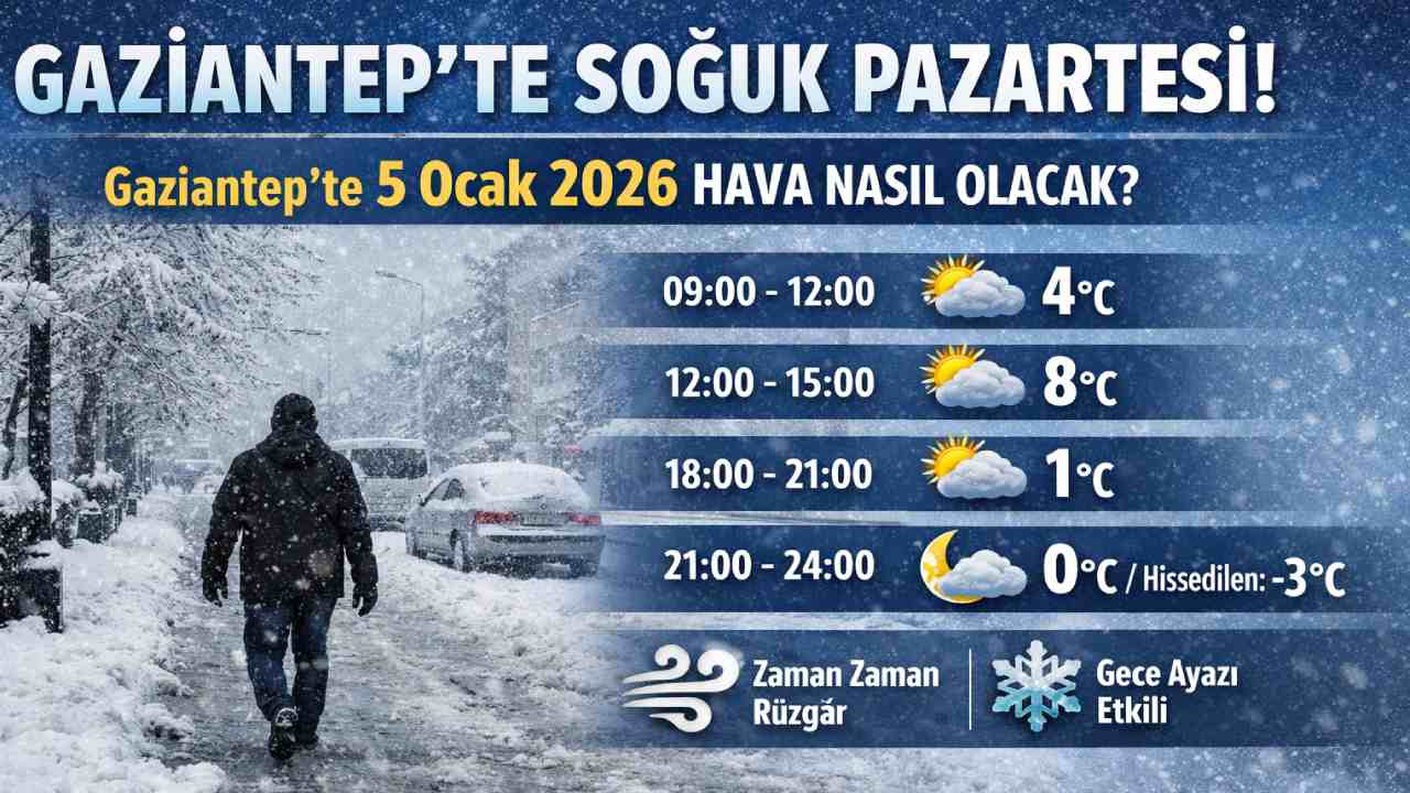 Gaziantep’te Soğuk Hava Uyarısı: Dikkat!