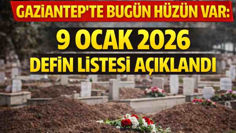Gaziantep’te 9 Ocak’ta 33 Defin İşlemi Gerçekleşti
