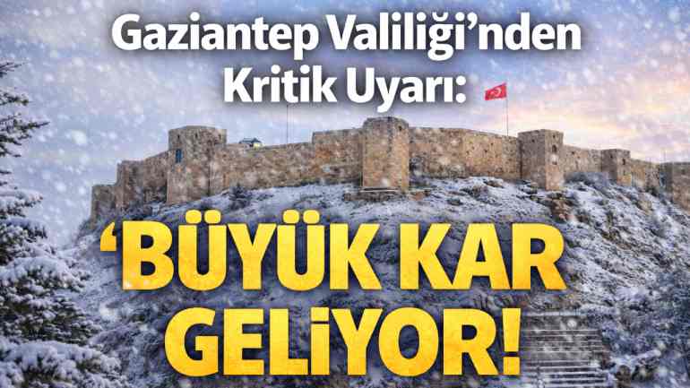 Gaziantep’te Kar Yağışı ve Soğuk Hava Uyarısı