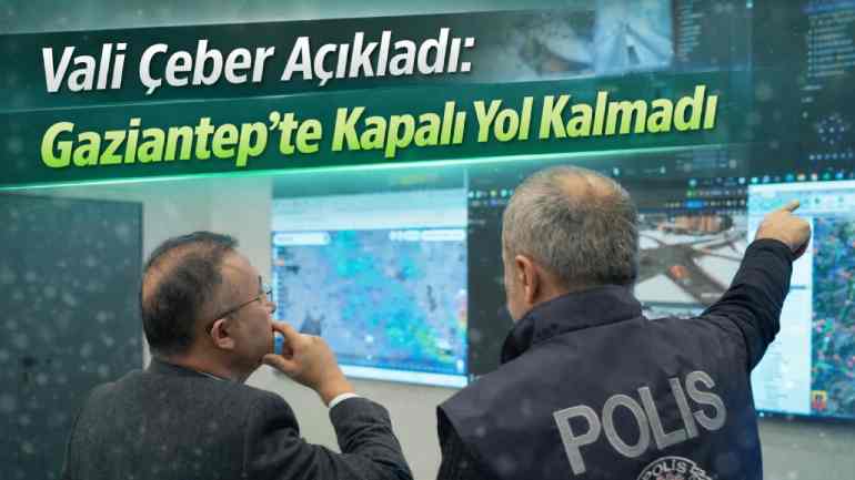 Gaziantep’te Kar Yağışı, Trafik Kontrol Altında!