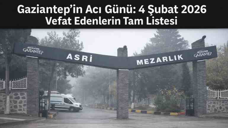 Gaziantep defin listesi: 29 Vefat…