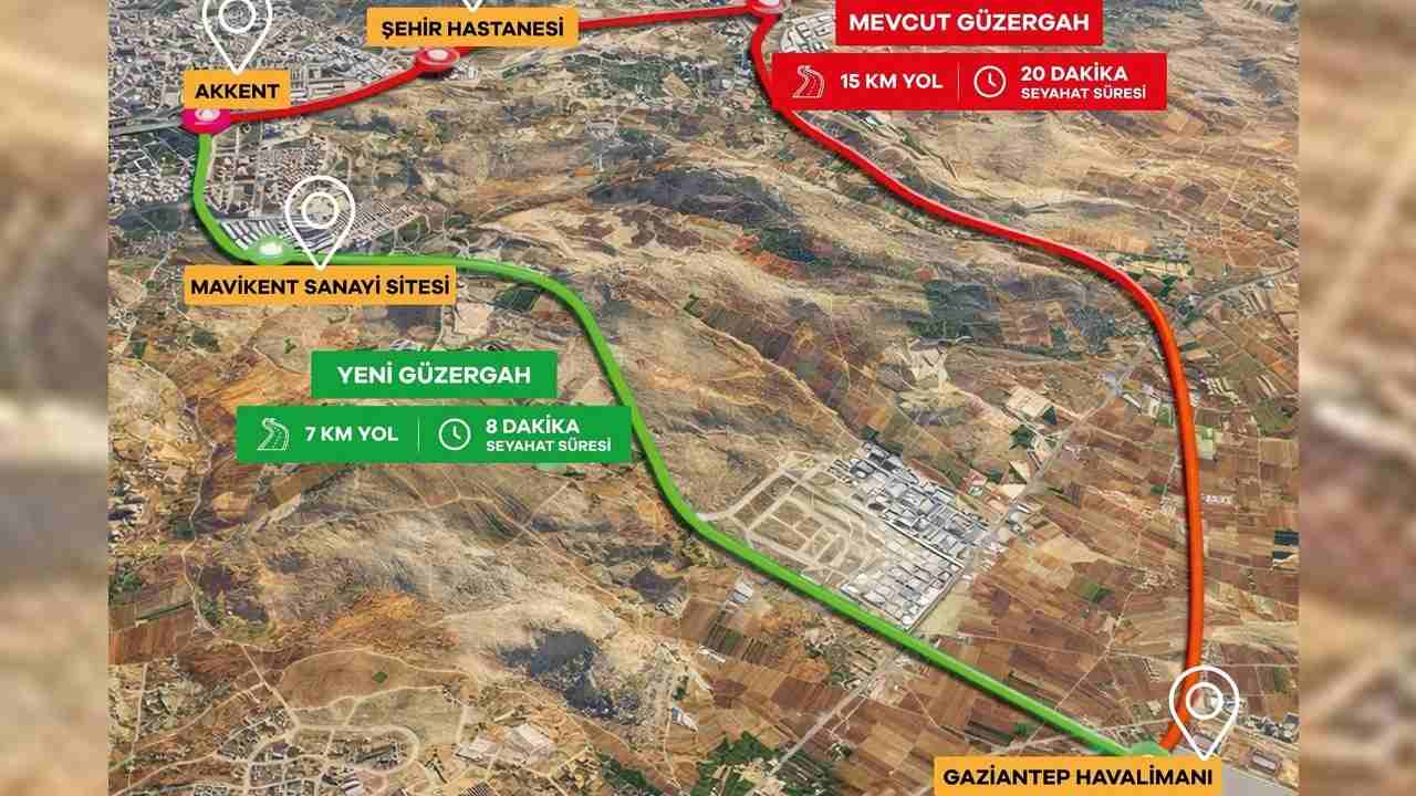 Gaziantep’te Havalimanı Ulaşımı 8 Dakikaya Düştü!