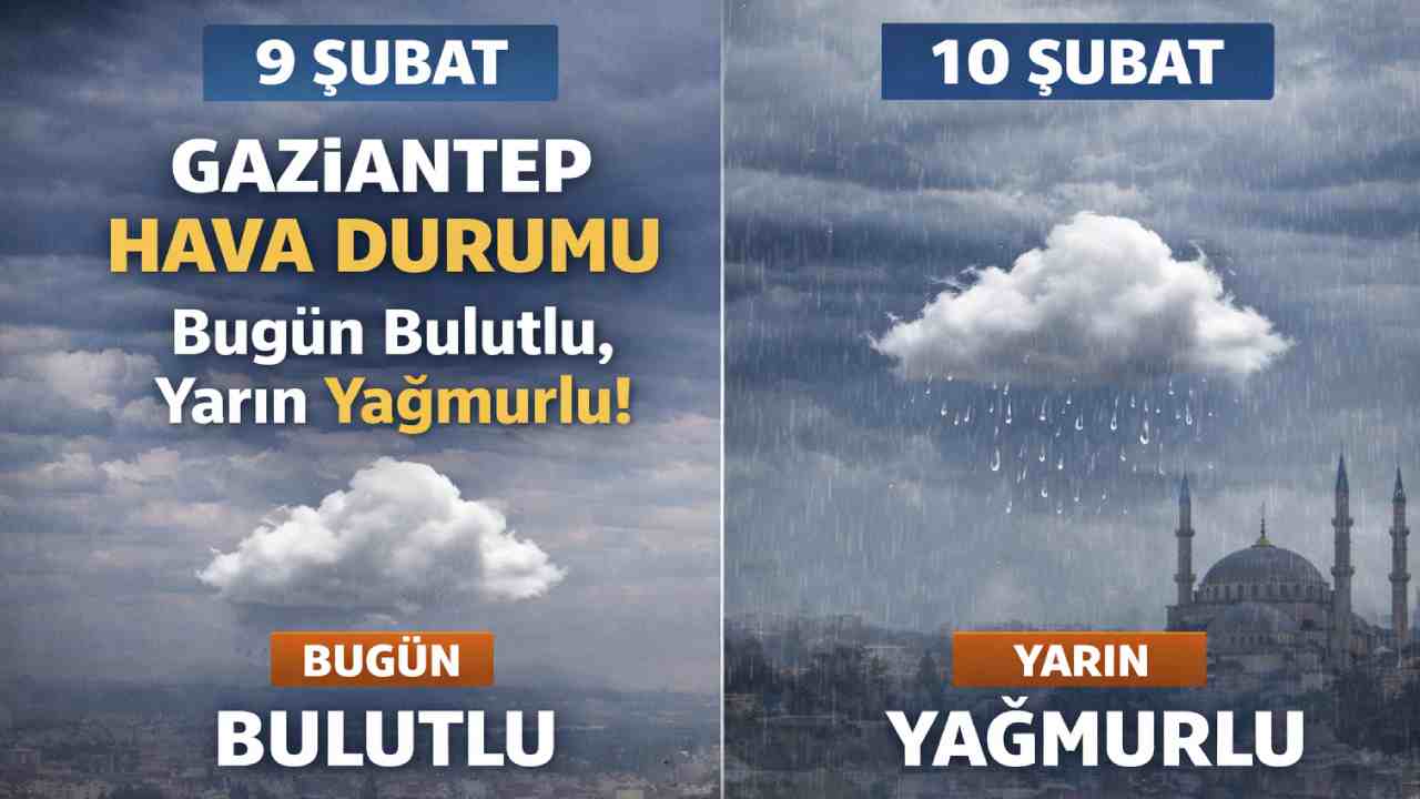Gaziantep’te Yağmurlu Günler Kapıda! Planlarınızı Yapın!