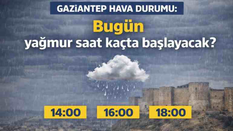 Gaziantep’te Yağış ve Rüzgar Uyarısı Geldi! Gaziantep’te Yağış ve Rüzgar Uyarısı Geldi!