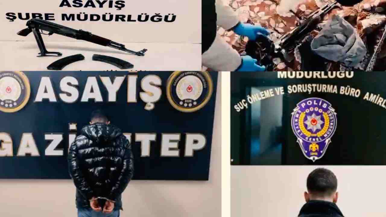 Gaziantep’te Silahlı Saldırgan, Kalaşnikof ile Yakalandı!