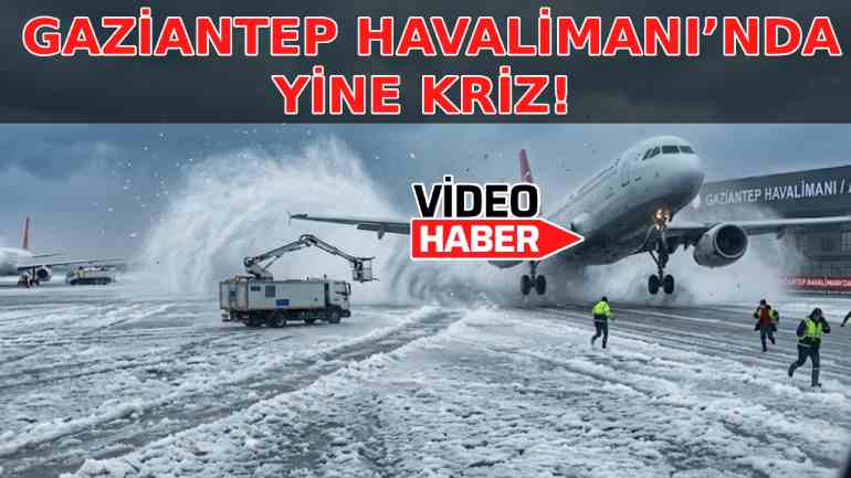 Gaziantep’te Dolu Yağışı Havalimanında Panik Yarattı!