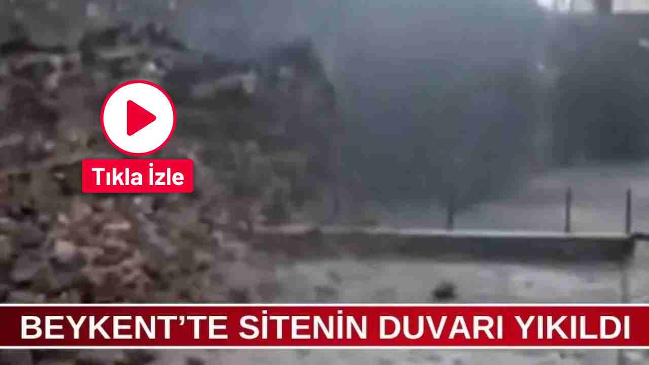 Beykent’te Duvar Çöktü, Paniğe Yol Açtı!