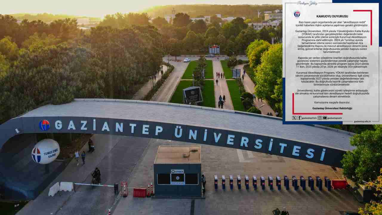 Gaziantep Üniversitesi’nden Akreditasyon Açıklaması: Süreç Devam Ediyor!