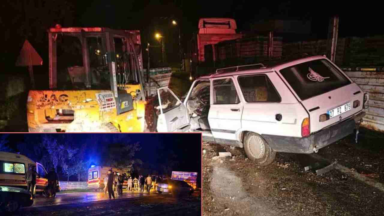 Gaziantep’te Otomobil ve Forklift Kazası: Facia!