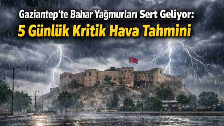 Gaziantep’te Kuvvetli Yağışlar Hafta Sonu Geliyor!