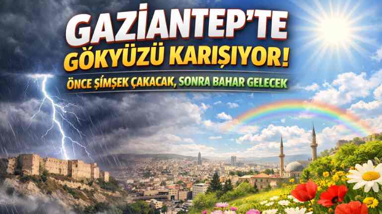 Gaziantep’te Yağışlı Başlangıç, Bahar Havası Geliyor!