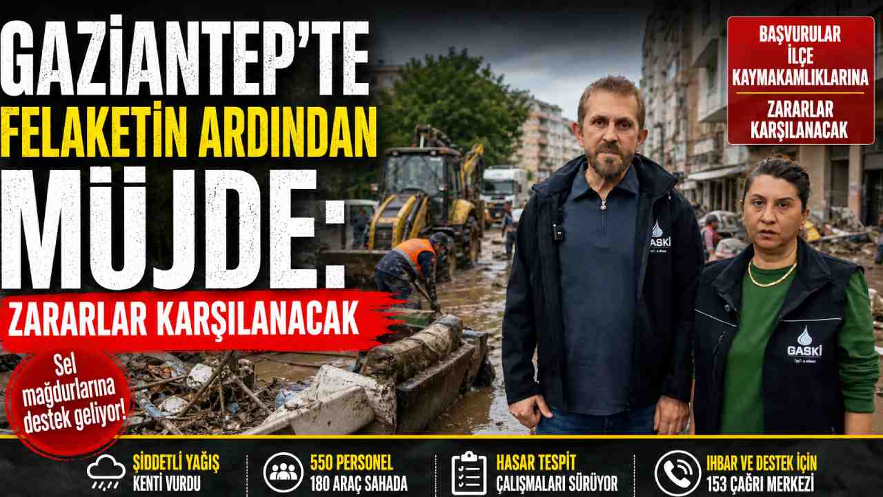 Gaziantep’te Şiddetli Yağışlar, Kriz Masası Kuruldu!