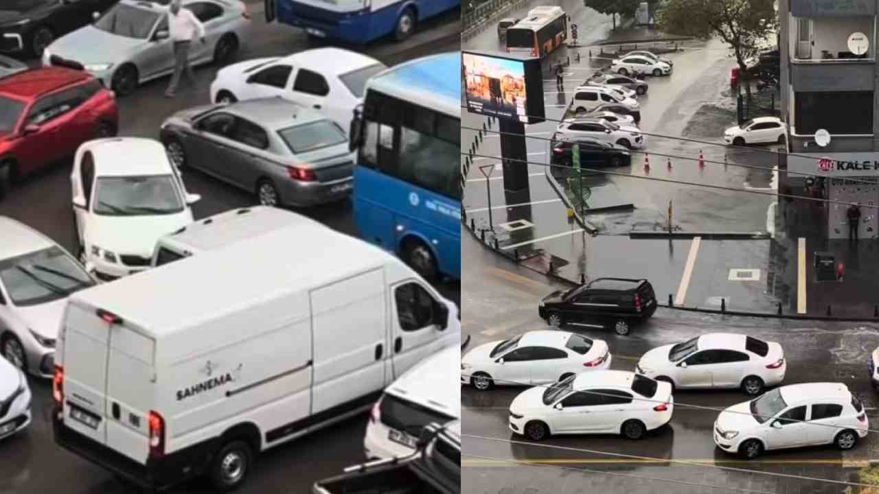 Yağmurda Trafik Açan Şoför Takdir Topladı