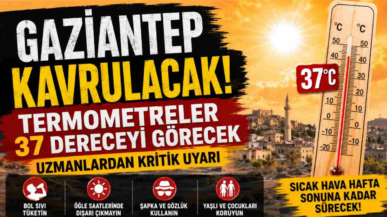 Gaziantep’te Sıcak Hava Dalgası Uyarısı!