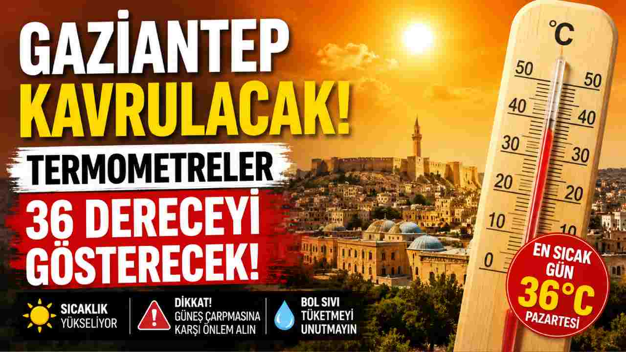 Gaziantep’te Kavurucu Sıcaklık Alarmı Verildi!