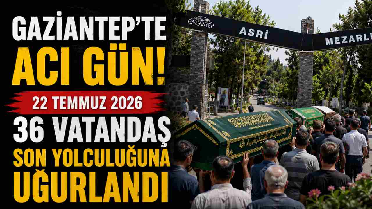 Gaziantep’te 36 Vatandaş Son Yolculuğuna Uğurlandı